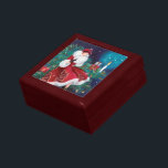 Festive art deco retro vintage Christmas lady Gift Box<br><div class="desc">design by www.etsy.com/shop/VanityFlairDesigns</div>