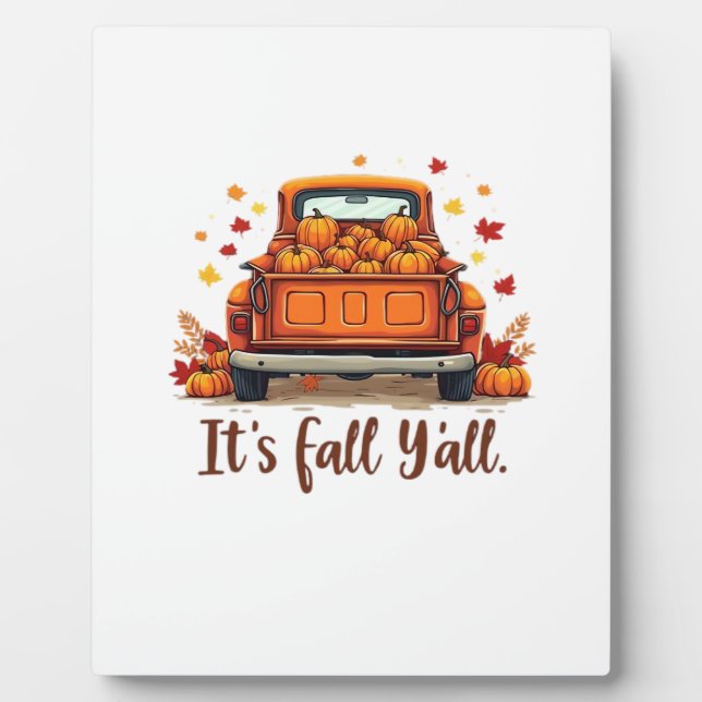 Festive Autumn Harvest Design Celebrating Fall Sea Plaque (Front)