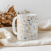Festive Autumn Watercolor Foliage Initial