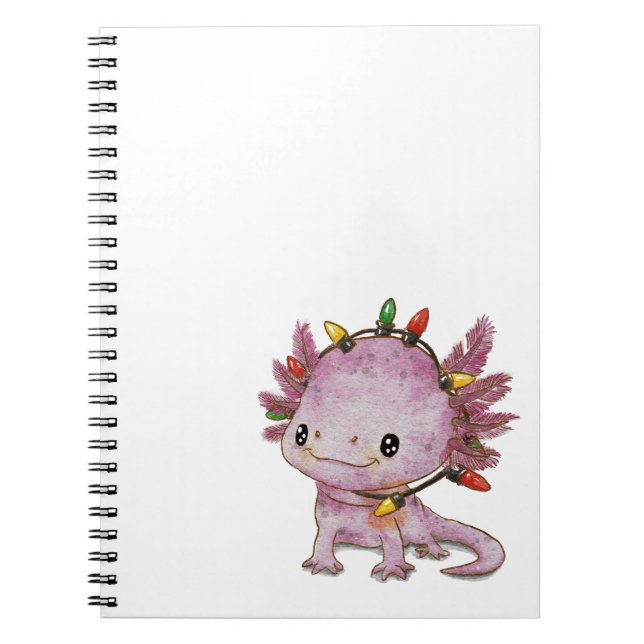 Festive Axolotl Notebook (Front)