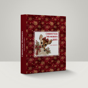 Festive Baby Reindeer Christmas Memory Album Binder
