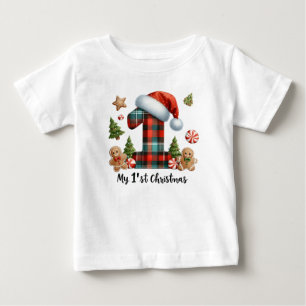 Festive baby's first Christmas Baby T-Shirt