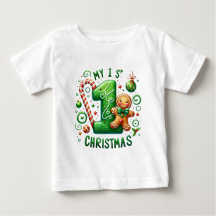 Festive baby's first Christmas  Baby T-Shirt