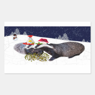 Festive Badgers Sticker