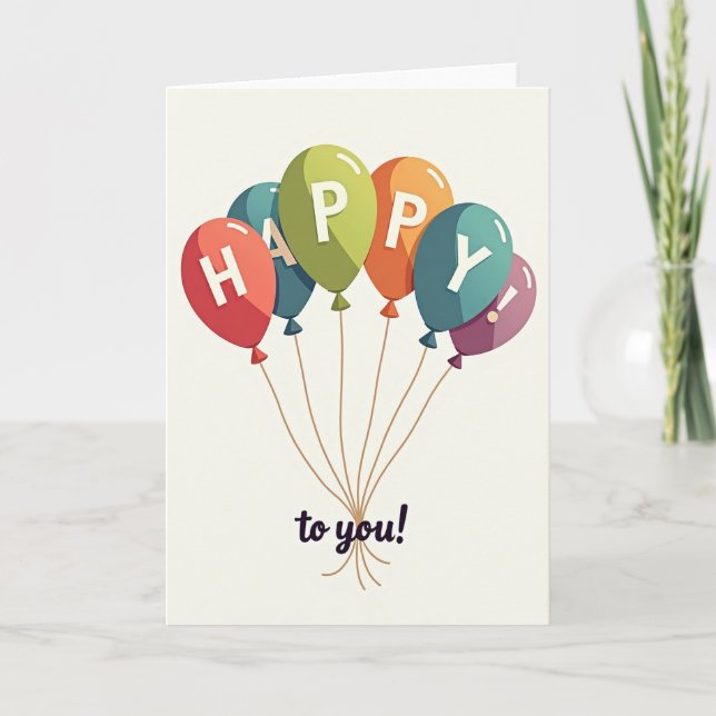 Festive Balloon Card (Front)