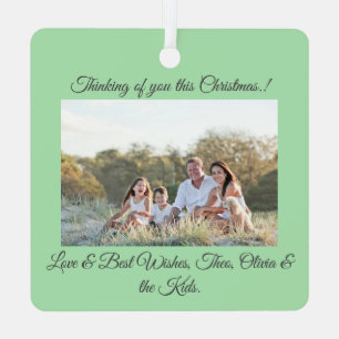Festive Bauble Christmas Photo Tree Ornament