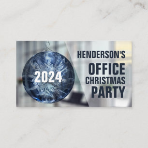 Festive Bauble, Office Christmas Party Ticket Enclosure Card