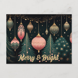 Festive Baubles Christmas Greeting Card