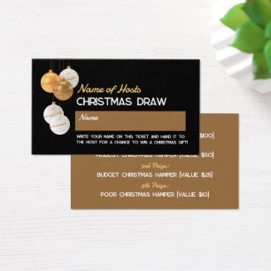Festive Baubles, Christmas Party Raffle Tickets