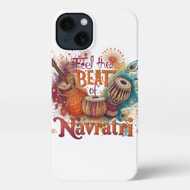 Festive Beats – Colourful Navratri Celebration Des iPhone Case (Back)