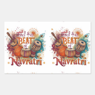 Festive Beats – Colourful Navratri Celebration Des Sticker