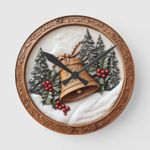 Festive bell for seasonal cheer! round clock