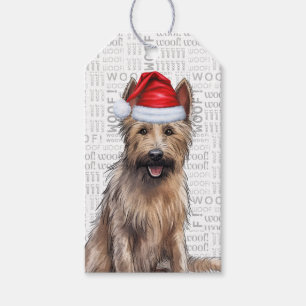 Festive Berger Picard Holiday Dog Christmas Gift Tags