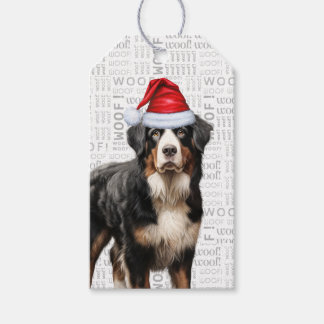 Festive Bernese Mountain Dog Christmas Holiday Gift Tags
