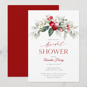 Festive Berry Bridal Shower Invitation