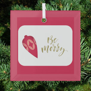 Festive Berry Colour Ornament Be Merry