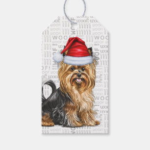 Festive Biewer Terrier Dog Christmas Holiday Gift Tags