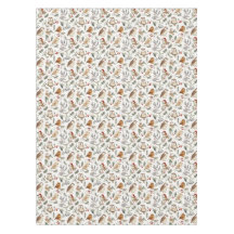 Festive Bird and Twig Woodland Pattern