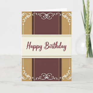 Festive Birthday Elegant Script Card