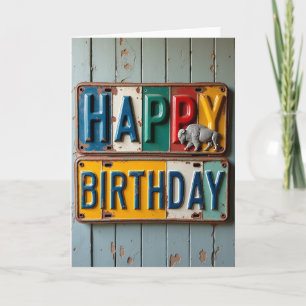 Festive Birthday Plates Card