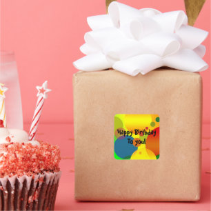 Festive Birthday Sticker Design