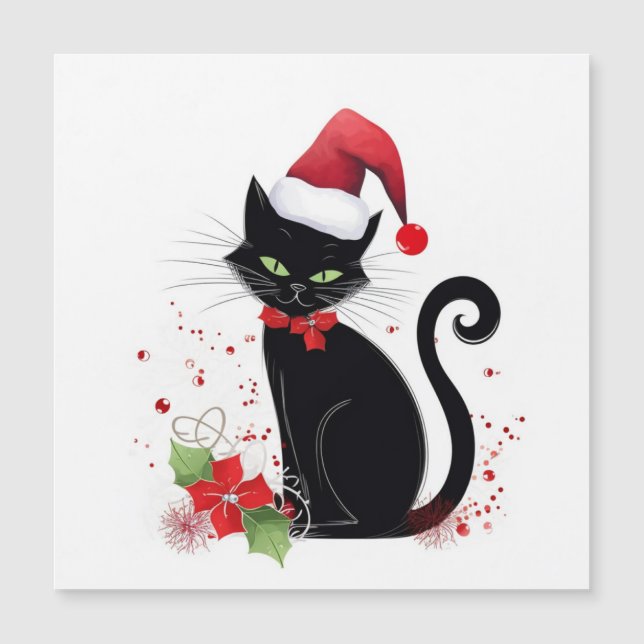 Festive Black Cat (Front)