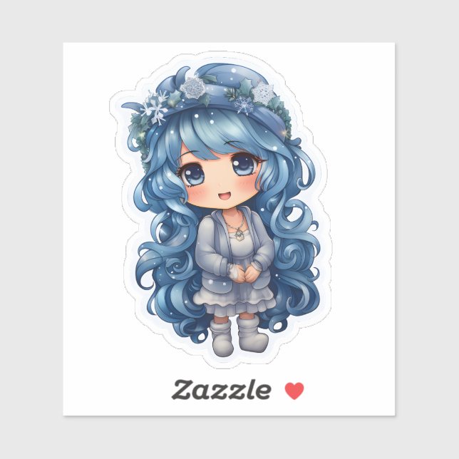 Festive Blue Character Celebrates Christmas (Sheet)