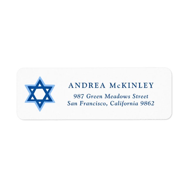 Festive Blue Star of David Hanukkah (Front)