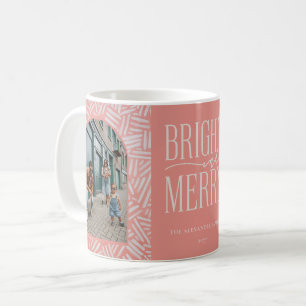 Festive Boho Pattern 2 Photo Family Holiday Coffee Coffee Mug
