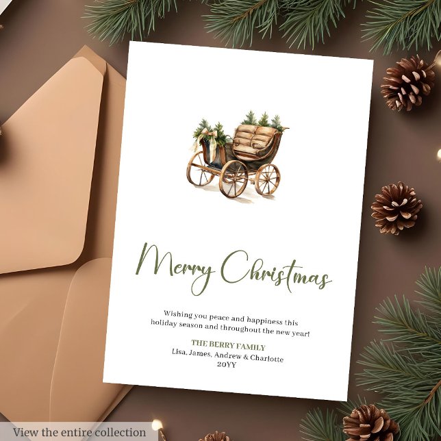Festive Botanical Custom Christmas Greeting Card (Festive Botanical Custom Christmas Greeting Card

)