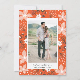 Festive Botanical Holiday Photo Card