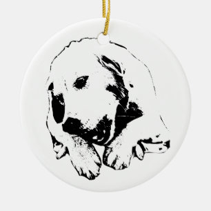 Festive Branches Hold Warm Secrets Ceramic Ornament