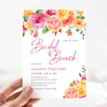 Festive Bright Flowers Floral Citrus Bridal Brunch Invitation<br><div class="desc">For further customization,  please click the "Personalize this template",  then "Edit using Design Tool". Stylish editable easy to use wedding templates,  more items available in the store (invitations,  rsvp,  thank you cards,  stationery & decor). If you need help or matching items,  please contact me.</div>