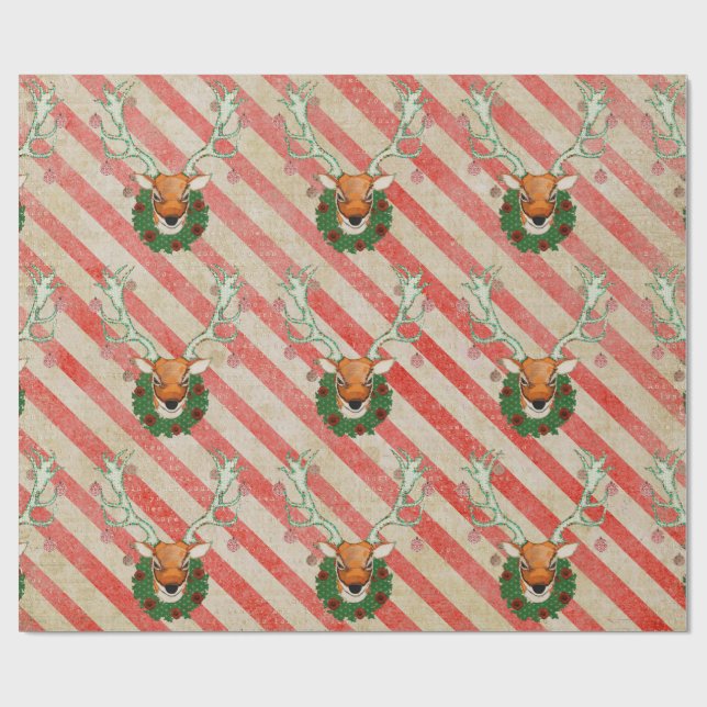 Festive Buck Wrapping Paper (Flat)