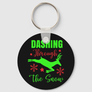 Festive Buffalo Christmas Apparel Graphics and Gif Keychain