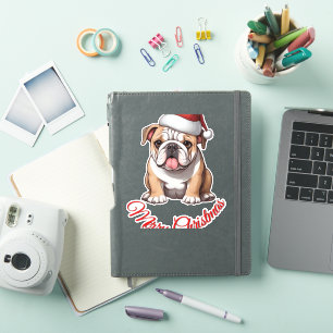 Festive Bulldog Merry Christmas Classic T-Shirt