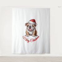 Festive Bulldog Merry Christmas Classic T-Shirt