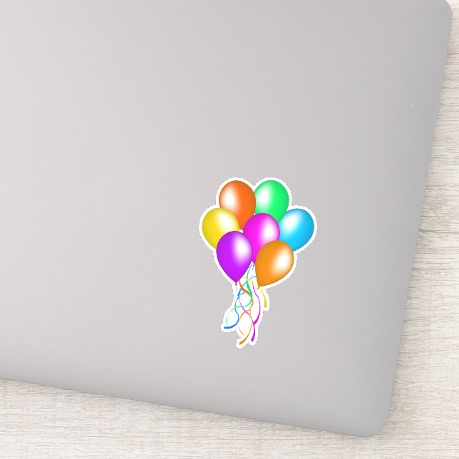 Festive Bunch Balloons Multiple Colours Streamers (Detail)