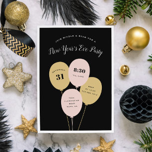 Festive Bunch   New Year's Eve Party Invitation