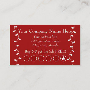 Festive Business Promotional Punch Card