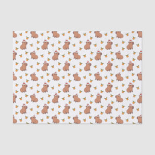 Festive Capybara Christmas Holiday Tissue Paper
