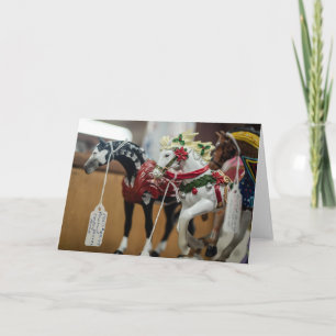 Festive Carousel Horses Ornament Collection Card