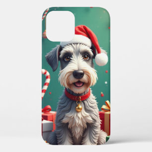 🎅🐶 Festive Cartoon Puppy Winter Magic ❄️✨🎄 iPhone 12 Pro Case