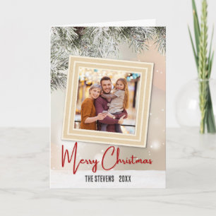 Festive Casual Colourful Christmas 2 Photo Holiday Card