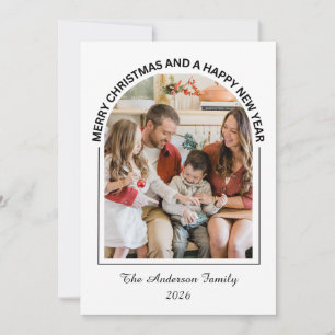 Festive Casual Merry Christmas Photo Card