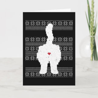 Festive Cat Butt Ugly Christmas Holiday Card