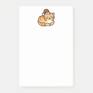 Festive Cat Christmas - Cute Cat in Santa Hat Post-it Notes