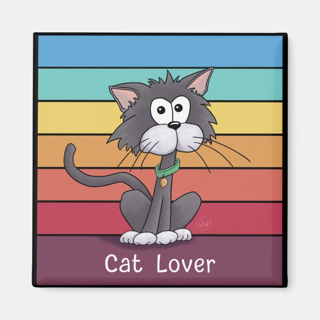 Festive Cat Lover  Magnet (Front)