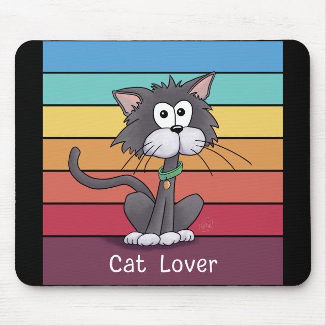 Festive Cat Lover   Mouse Pad (Front)