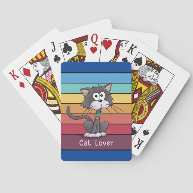 Festive Cat Lover   Playing Cards (Back)